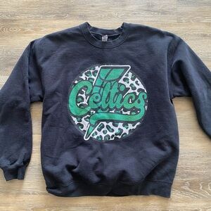 Celtics Black and Green Crewneck Sweater